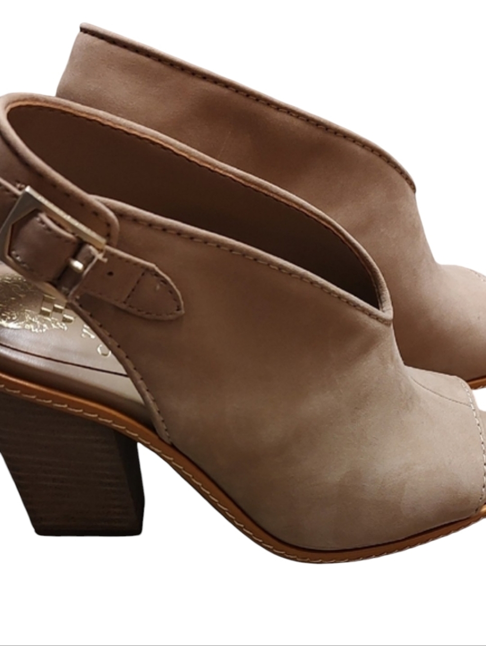 Vince Camuto Taupe Slingback Heels - Picture 2 of 7